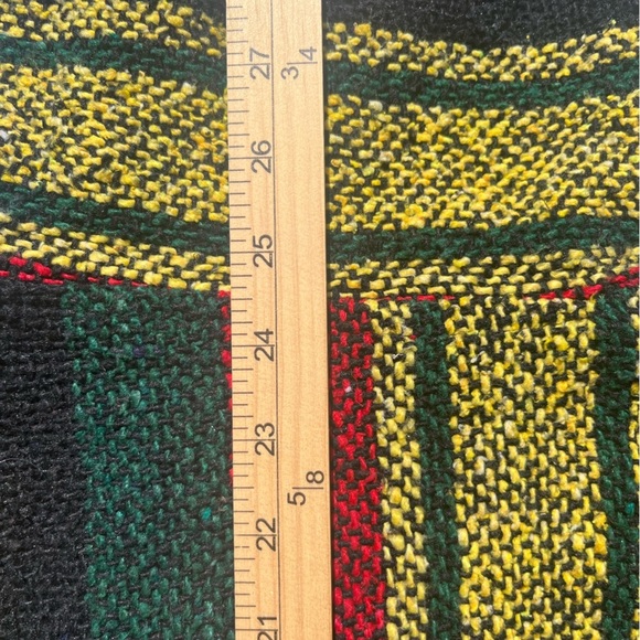 Unisex Rasta Poncho Hoodie Multicolor Woven NO SIZE Reggae Jamaica Island Hippie - Picture 11 of 11